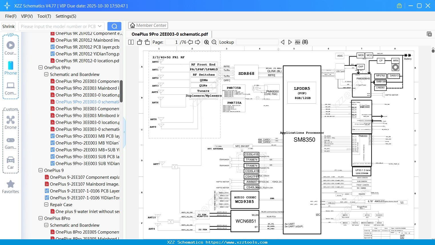 OnePlus 9Pro 2EE003-0 Schematic